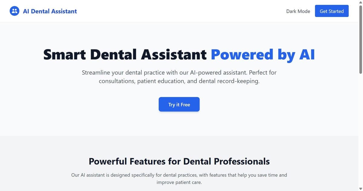 AI Dental Assistant screenshot