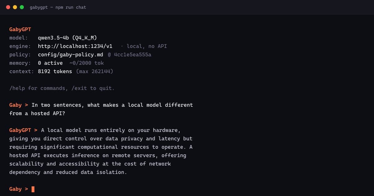 GabyGPT screenshot